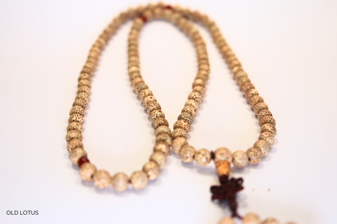 Old Lotus Wood Mala Beads