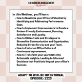 CA Webinar: Adapt to Win - Be Intentional!