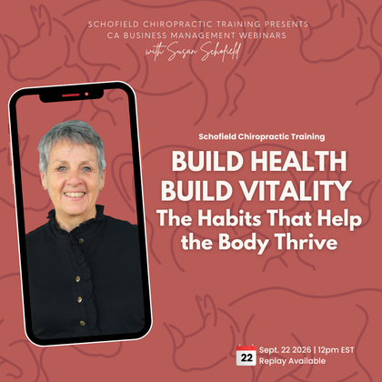 CA Webinar: Build Health, Build Vitality
