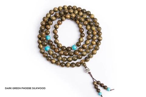 Dark Green Phoebe Silkwood Mala
