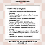 CA WEBINAR: Mastering Second Visit Fundamentals