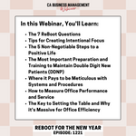 CA WEBINAR: ReBoot for the Start of the Year