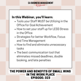 CA Webinar: The Power and Benefits of Small Wins in the Work Place