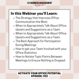 CA Webinar: Activate Your Office Potential