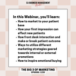 CA WEBINAR: The Big 3 of Marketing