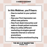 CA WEBINAR: The Big 3 of Marketing