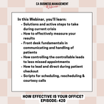 CA WEBINAR: How Effective is Your Office?