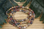 Matte Picture Jasper Mala Beads