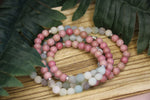 Rhodochrosite & Amazonite Mala Beads