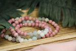 Rhodochrosite & Amazonite Mala Beads