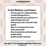 CA WEBINAR: The ABC's to a Happier and Healthier You!